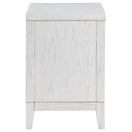 Marielle Distressed White 2-Drawer Nightstand from Coaster - Luna Furniture