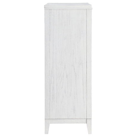 Marielle Distressed White 5-Drawer Bedroom Chest from Coaster - Luna Furniture