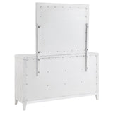 Marielle Distressed White 6-Drawer Dresser with Mirror from Coaster - Luna Furniture