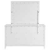 Marielle Distressed White 6-Drawer Dresser with Mirror from Coaster - Luna Furniture