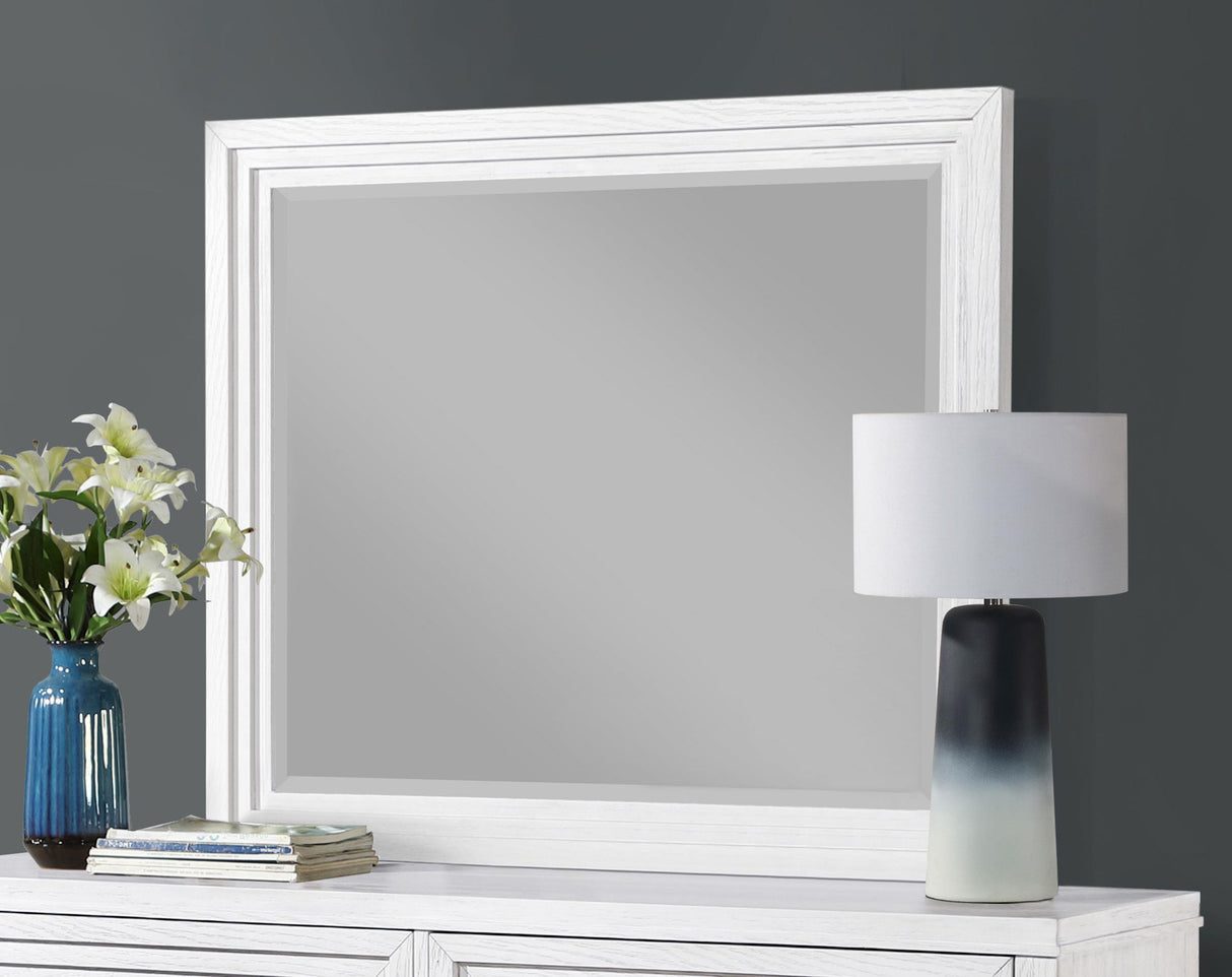 Marielle Distressed White Dresser Mirror (Mirror Only) from Coaster - Luna Furniture