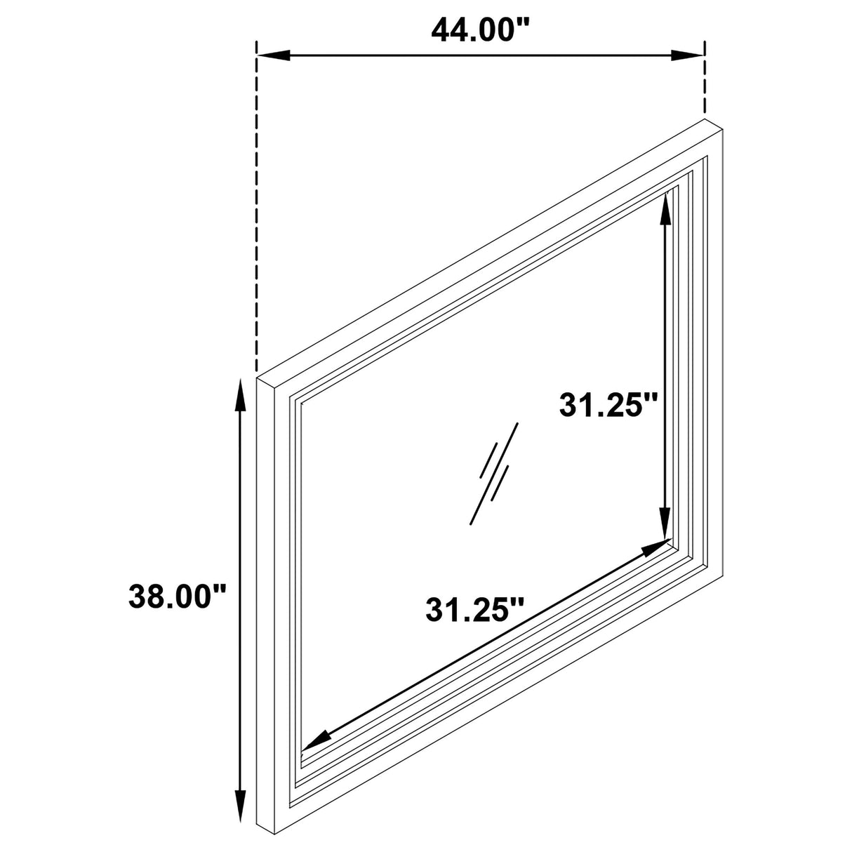 Marielle Distressed White Dresser Mirror (Mirror Only) from Coaster - Luna Furniture