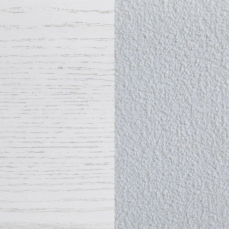 Marielle Distressed White Queen Upholstered LED Panel Bed from Coaster - Luna Furniture