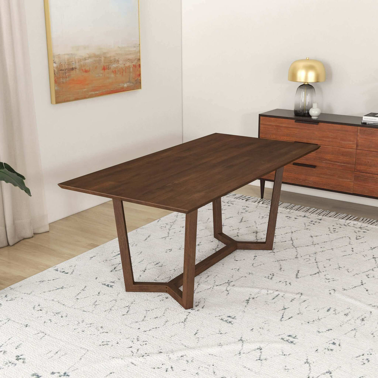 Marina Brown Solid Wood Dining Table from Midinmod - Luna Furniture