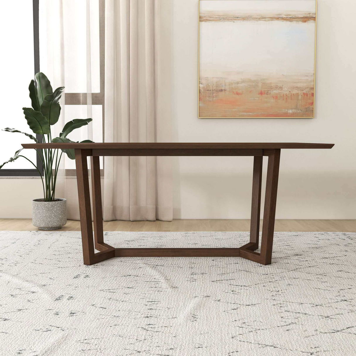 Marina Brown Solid Wood Dining Table from Midinmod - Luna Furniture