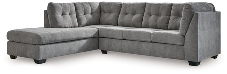 Marleton Gray 2-Piece Sectional with Ottoman from Ashley - Luna Furniture