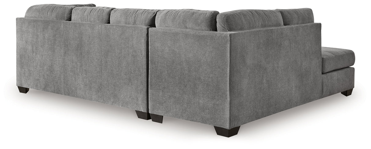 Marleton Gray 2-Piece Sleeper Sectional with Ottoman from Ashley - Luna Furniture