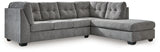 Marleton Gray 2-Piece Sleeper Sectional with Ottoman from Ashley - Luna Furniture