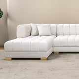 Marlow Ivory Velvet U-Shape Sectional from Ashcroft Furniture - Luna Furniture