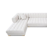 Marlow Ivory Velvet U-Shape Sectional from Ashcroft Furniture - Luna Furniture