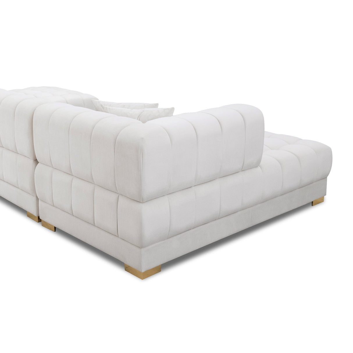 Marlow Ivory Velvet U-Shape Sectional from Ashcroft Furniture - Luna Furniture