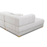 Marlow Ivory Velvet U-Shape Sectional from Ashcroft Furniture - Luna Furniture