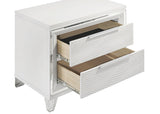 Marmore White 2-Drawer Nightstand from Coaster - Luna Furniture