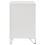 Marmore White 2-Drawer Nightstand from Coaster - Luna Furniture