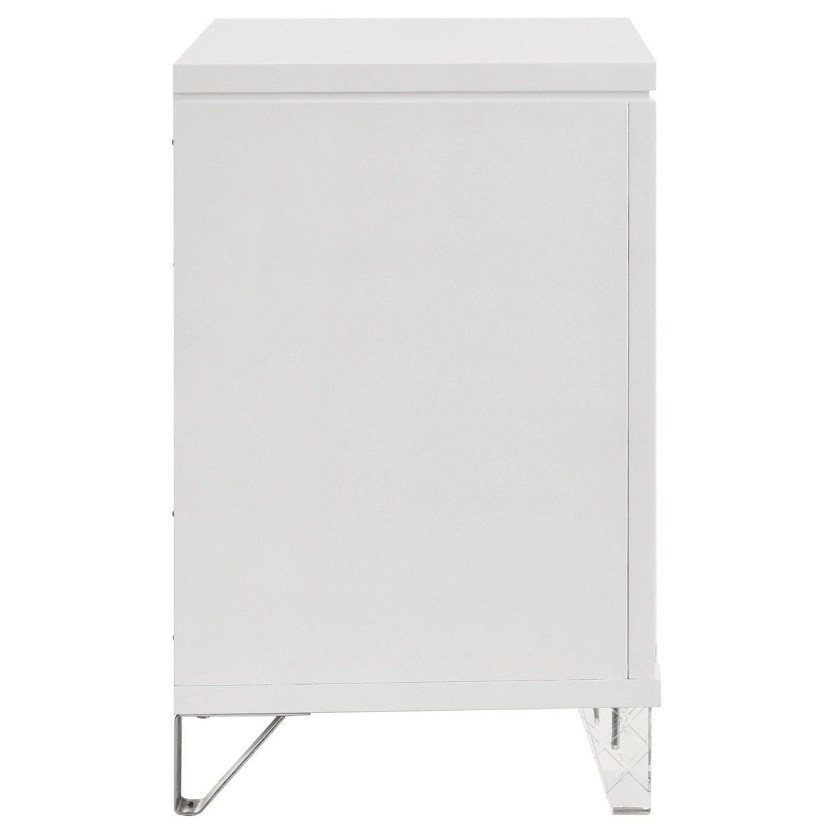 Marmore White 2-Drawer Nightstand from Coaster - Luna Furniture