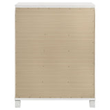 Marmore White 5-Drawer Bedroom Chest from Coaster - Luna Furniture