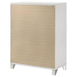 Marmore White 5-Drawer Bedroom Chest from Coaster - Luna Furniture
