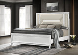 Marmore White 64-inch Queen Panel Bed LED Headboard from Coaster - Luna Furniture