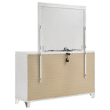 Marmore White 9-Drawer Dresser and LED Mirror from Coaster - Luna Furniture