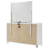 Marmore White 9-Drawer Dresser and LED Mirror from Coaster - Luna Furniture