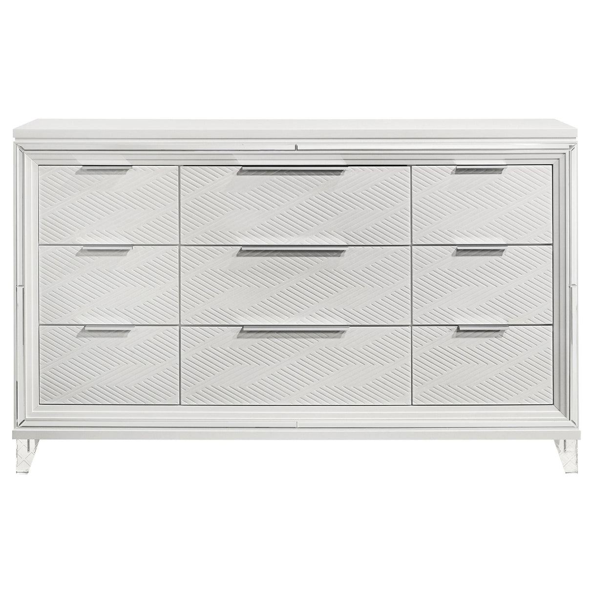 Marmore White 9-Drawer Dresser from Coaster - Luna Furniture