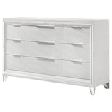Marmore White 9-Drawer Dresser from Coaster - Luna Furniture