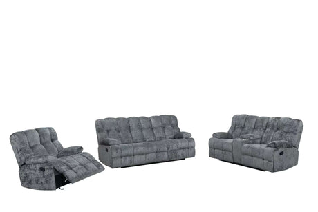 Martina Charcoal 3-Piece Reclining Set from Happy Homes - Luna Furniture