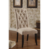 Mashall Beige/Antique Black Side Chair from Furniture of America - Luna Furniture