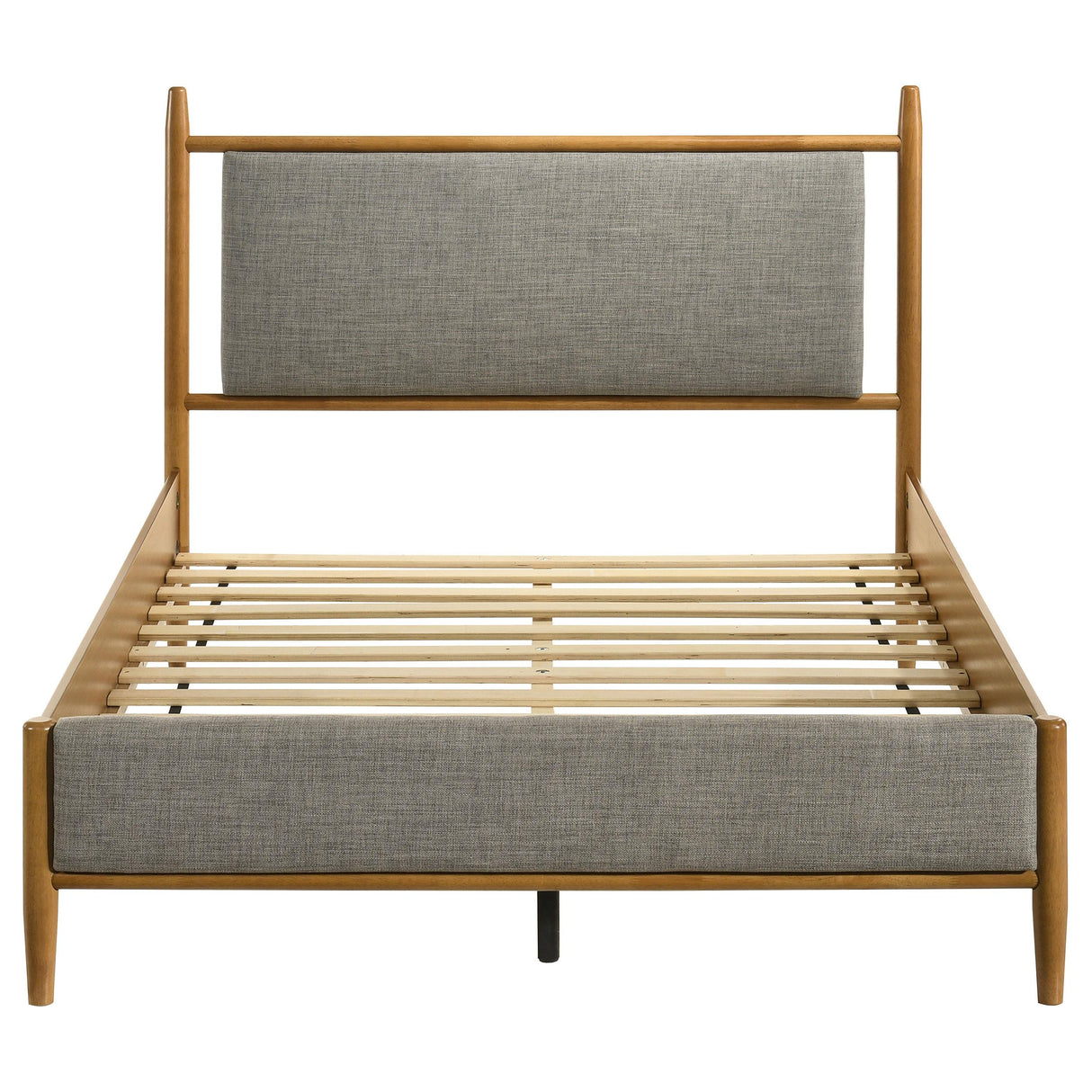 Mason Gray and Light Brown 46-inch Full Panel Platform Bed from Coaster - Luna Furniture