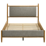 Mason Gray and Light Brown 46-inch Full Panel Platform Bed from Coaster - Luna Furniture