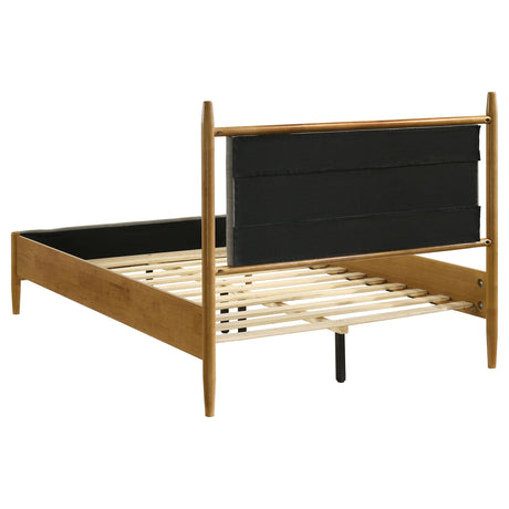 Mason Gray and Light Brown 46-inch Full Panel Platform Bed from Coaster - Luna Furniture