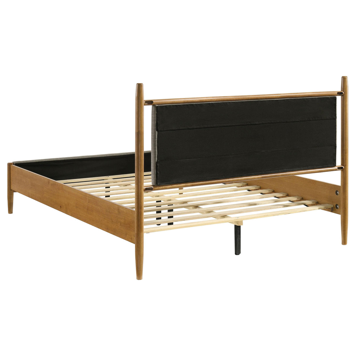 Mason Gray and Light Brown 46-inch Queen Panel Platform Bed from Coaster - Luna Furniture