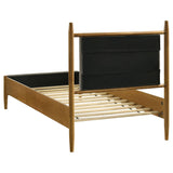 Mason Gray and Light Brown 46-inch Twin Panel Platform Bed from Coaster - Luna Furniture