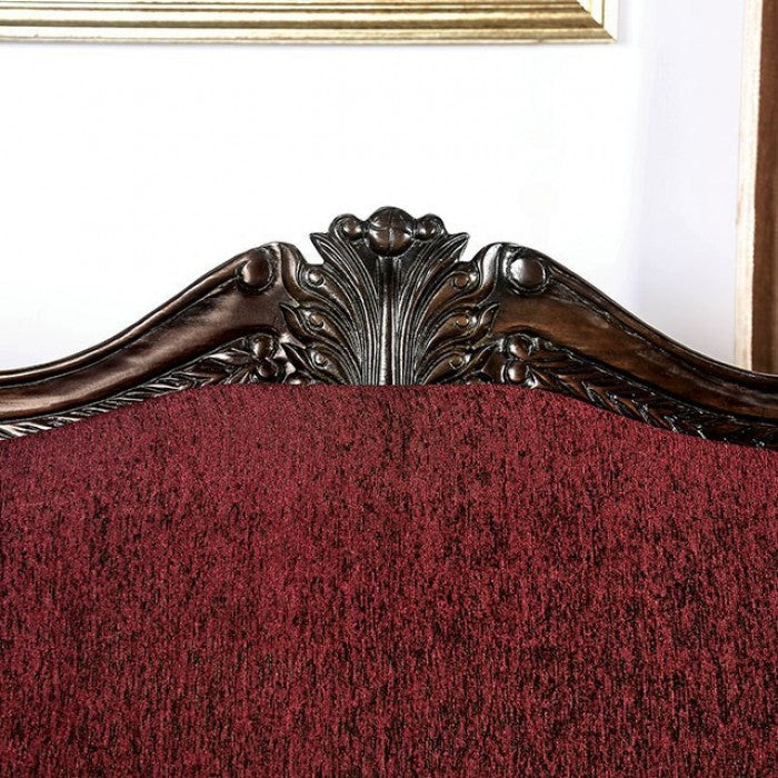 Matteo Burgundy/Brown Traditional Living Room Set from Furniture of America - Luna Furniture
