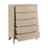 Matteo Light Oak 5-Piece Bedroom Set (Queen Bed, Nightstand, Dresser, Mirror, Chest) from Homelegance - Luna Furniture