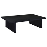 Max Black Rectangular Laminate Coffee Table from Coaster - Luna Furniture