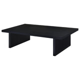 Max Black Rectangular Laminate Coffee Table from Coaster - Luna Furniture