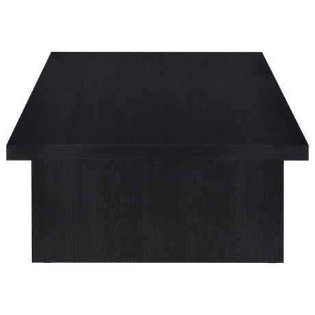 Max Black Rectangular Laminate Coffee Table from Coaster - Luna Furniture