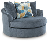 Maxon Place Chair and Ottoman in Navy from Ashley - Luna Furniture