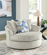 Maxon Place Stone Oversized Swivel Accent Chair from Ashley - Luna Furniture