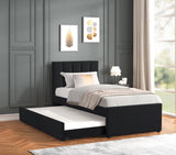 Maya Black Full Platform Bed with Trundle from Happy Homes - Luna Furniture