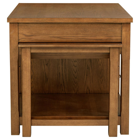 Mayfair Dark Oak 3-Piece Kitchen Island with Extension Table from Coaster - Luna Furniture