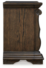 Maylee Dark Brown California King Upholstered Bed with 2 Nightstands from Ashley - Luna Furniture
