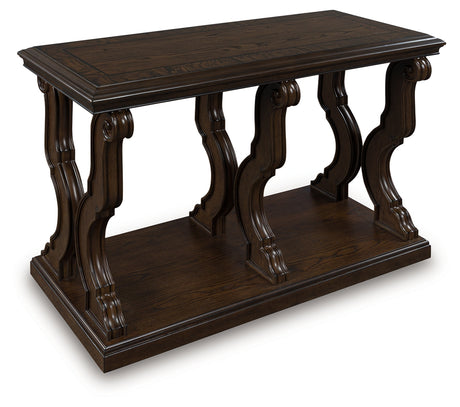 Maylee Dark Brown Sofa Table from Ashley - Luna Furniture