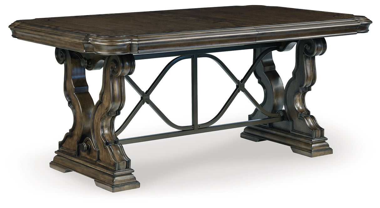 Maylee Dining Table and 10 Chairs in Dark Brown from Ashley Furniture - Luna Furniture