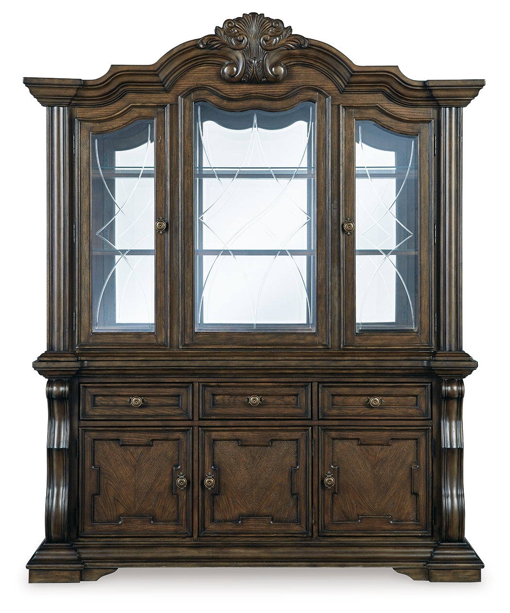Maylee Dark Brown Dining Room Set with Storage from Ashley Furniture - Luna Furniture