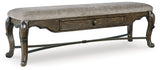 Maylee Dining Table and 4 Chairs and Bench in Dark Brown from Ashley Furniture - Luna Furniture