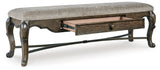 Maylee Dining Table and 4 Chairs and Bench in Dark Brown from Ashley Furniture - Luna Furniture