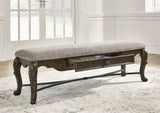 Maylee Dining Table and 4 Chairs and Bench in Dark Brown from Ashley Furniture - Luna Furniture