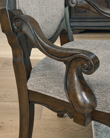 Maylee Dining Table and 4 Chairs and Bench in Dark Brown from Ashley - Luna Furniture